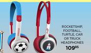Little Rockerz Rocketship, Football, Turtle, Car Or Truck Headphones
