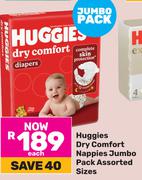 Huggies Dry Comfort Nappies Jumbo Pack Assorted-Each