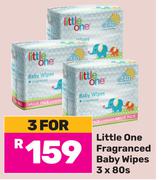 Little One Fragranced Baby Wipes-3 x 80s