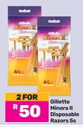 Gillette Minora II Disposable Razors-For 2 x 5s