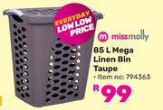 Miss Molly 85L Mega Linen Bin Taupe