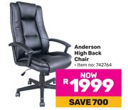 Anderson High Back Chair