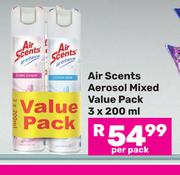 Air Scents Aerosol Mixed Value pack-3 x 200ml Per Pack