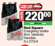 Red Square Energising Vodka (Incl. Variants) Handies-For 2 x 6 x 275ml