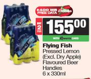 Flying Fish Pressed Lemon (Excl. Dry Apple) Flavoured Beer Handies-For 2 x 6 x 330ml