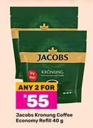 Jacobs Kronung Coffee Economy Refill-For Any 2 x 40g