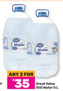 Great Value Still Water-For Any 2 x 5Ltr