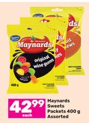 Maynards Sweets Packets Assorted-400g Each