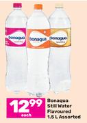 Bonaqua Still Water Flavoured Assorted-1.5Ltr Each
