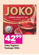 Joko Tagless Teabags-100s Each