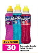 Energade Sports Drink Assorted-For Any 3 x 500ml