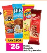 Beacon Chocolate Slab Assorted-For Any 2 x 80g