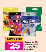 Maynards Or Beacon Sweet Packets Assorted-For Any 2 x 75g