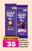 Cadbury Chocolate Slab Assorted-For Any 2 x 80g