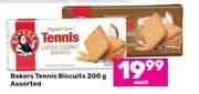 Bakers Tennis Biscuits Assorted-200g Each
