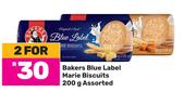 Bakers Blue Label Marie Biscuits Assorted-For 2 x 200g