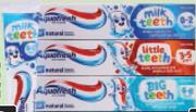 Aquafresh Little, Milk Or Big Teeth Toothpaste-50ml Each