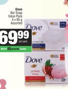 Dove Bar Soap Value Pack Assorted-4 x 90g