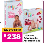Little One Baby Nappies (Assorted Sizes)-For Any 2