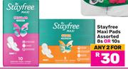 Stayfree Maxi Pads Assorted 8's Or 10's Pack-For Any 2