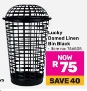 Lucky Domed Linen Bin (Black)