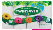 Twinsaver 1 Ply Toilet Tissue 500 Sheets 8 Pack-Each