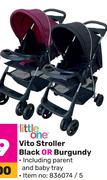 Little One Vito Stroller (Black Or Burgundy)-Each
