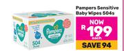Pampers Sensitive Baby Wipes 504's Pack-Each