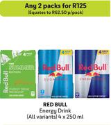 Red Bull Energy Drink (All Variants)-For 2 x 4 x 250ml