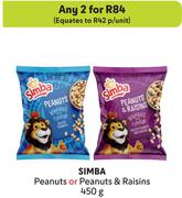 Simba Peanuts Or Peanuts & Raisins-For 2 x 450g