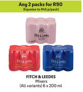 Fitch & Leedes Mixers (All Variants)-For 2 x 6 x 200ml