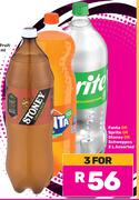 Fanta Or Sprite Or Stoney Or Schweppes Assorted-For 3 x 2L