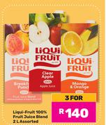 Liqui Fruit 100% Fruit Juice Blend Assorted-For 3 x 2L