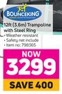 Bounceking 12ft (3.6m) Trampoline With Steel Ring