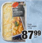 Presto Beef Lasagne-1.2kg Each