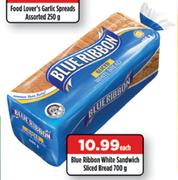 Blue Ribbon White Sandwich Slicded Bread-700g Each