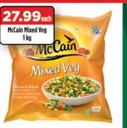 McCain Mixed Veg-1Kg Each