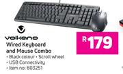 volkano Wired Keyboard & Mouse Combo