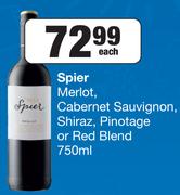 Spier Merlot, Cabernet Sauvignon, Shiraz, Pinotage Or Red Blend-750ml Each