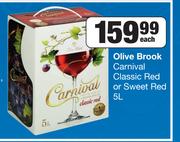 Olive Brook Carnival Classic Red Or Sweet Red-5L Each