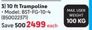 Bounceking 10Ft Trampoline BST-FG-10-4-Each