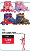 No Fear Inline Or Training Skates-Per Pair
