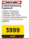 Castor & Ladder Steel Stationery Cupboard-Each