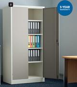 Castor & Ladder Steel Stationery Cupboard-Each