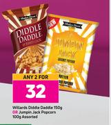 Willards Diddle Daddle 150g Or Jumpin Jack Popcorn 100g-For Any 2