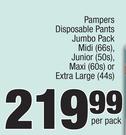 Pampers Disposable Pants Jumbo Pack-Per Pack