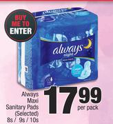 Always Maxi Sanitary Pads (Selected)-8's/ 9's/ 10's Per Pack
