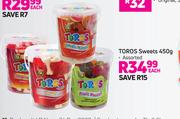 Toros Sweets Assorted-450g Each