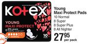 Kotex YOung Maxi Protect Pads-Per Pack