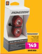 Mongoose Dual LED USB Rear Light-Each